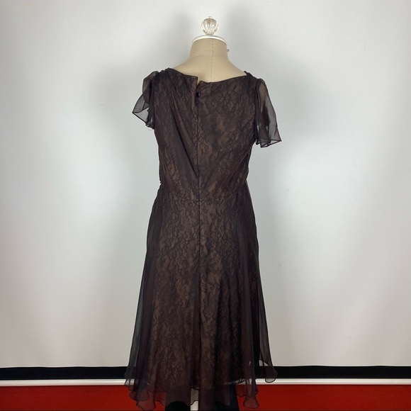 Badgley Mischka Brown Dress - Picture 5 of 5